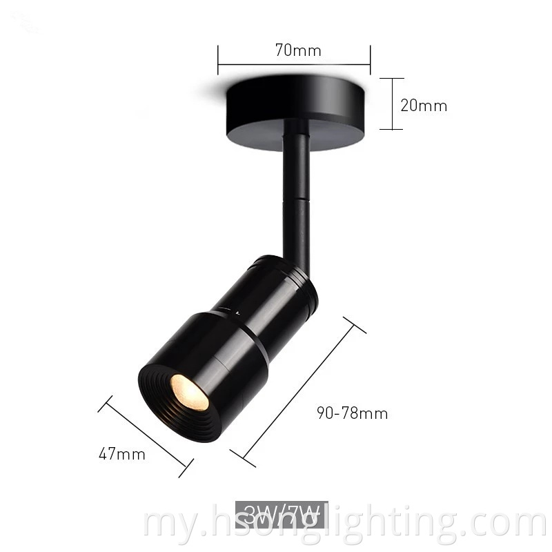 HSong 2020 Exquisite Surface သည်ကော်ဖီဆိုင်အတွက် Zoomable Track Lights 5 w မြှင့်တင်ခဲ့သည်